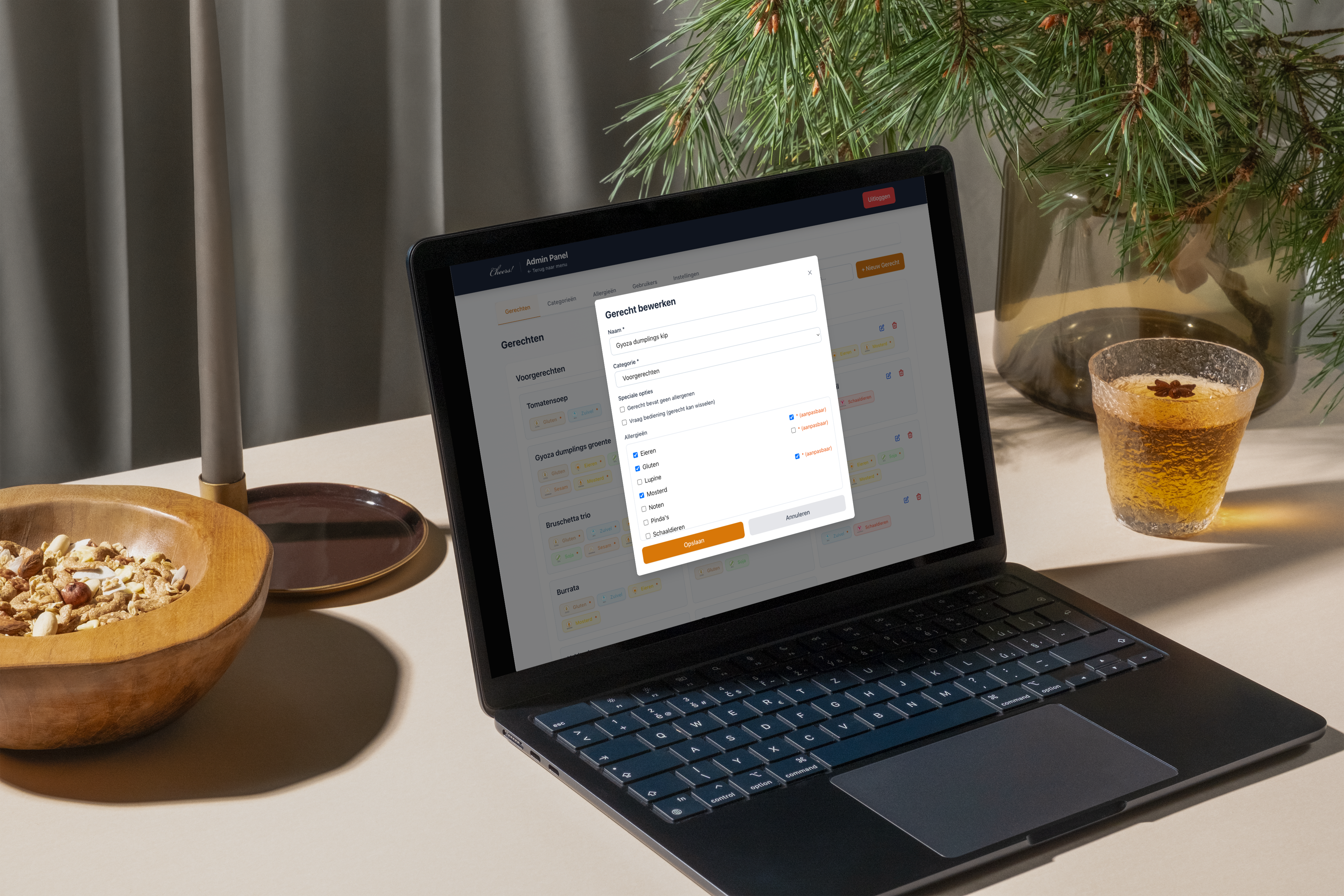 Allergenen overzicht met 14 categorieën